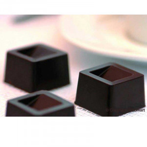 Silicone Praline mould Silikomart Cub 2.6 x 2.6 x H 1.8 cm, 10 ml, 15 cavities (SCG02) - Img 3