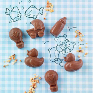 Silicone Praline mould Silikomart Praline Botez 3.5 x 3.2 x H 1.5 cm, 11 ml, 12 cavities (SCG31) - Img 2