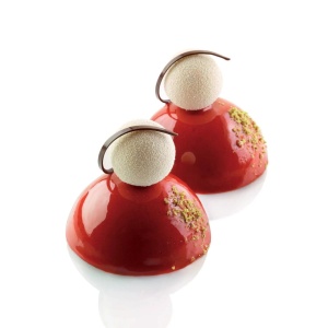 Silicone Semi-spherical mould Single-portion Ø 7.9 x H 3.5 cm, 28 cavities, 90 ml ( SQ003) - Img 1