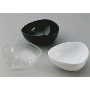 Small Bowls Ø 7.5 x H 3 cm, Black Plastic, Set 100 pcs - Img 2