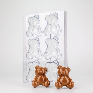 Snack Chocolate Snack 8 x 6.45 x H 2.25 cm - Polycarbonate mould Urs, 6 cavities, 56 gr - Img 3