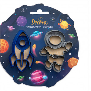 Spatiul Cosmic - Decupatoare Plastic Ø 7.5 si 8 x H 2.2 cm, Set 2 Buc - Img 2