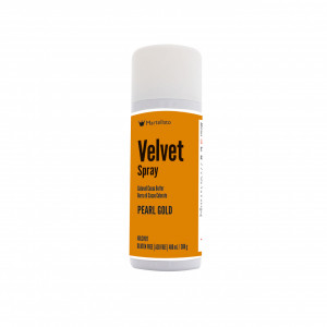 SPRAY VELVET - Élelmiszerfesték gyöngyházfényű aranygyöngy E171 nélkül, 400 ml