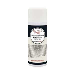 SPRAY VELVET Silk- Colorant Alimentar Negru Pantone Black 6 C, 400 ml