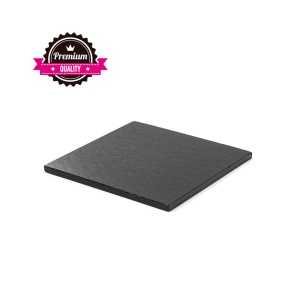 Square Cake Platter Black, 25 x 25 x H 1.2 cm