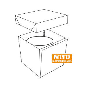 Square Dessert / Cake Box, White Cardboard, 50.5 x 50.5 x H 50 cm - Img 2