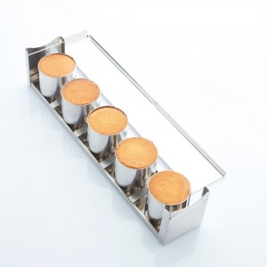 Stainless Steel Baking Tin New York Roll Cylinder, Ø 6 x H 6 cm, vol. 170 ml - Set of 5 pcs - Img 2