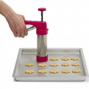 Stainless Steel Biscuit Pistol with 13 Treads and 8 Nuts, Ø 6 x W 21 cm - Img 4