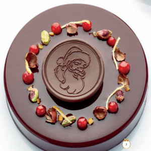 *Stamp for Chocolate Decorations Santa Claus Pattern Seal Ø 6 cm - Img 2