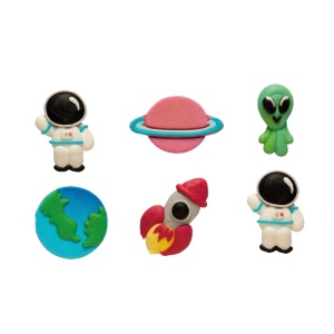 Sugar Decor - Universe Ø 2.6 -5 cm, 5 designs, 6 pcs - Img 2