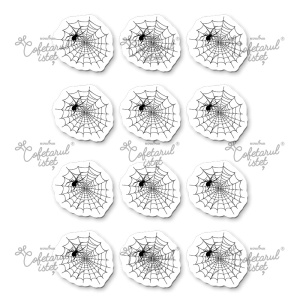 Sugar Paste Printed Halloween - Set of 9 Decorations Cut Out Canvas with Spider Ø 6 cm - Coffeemaker Istet - Img 2