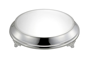 Suport tort Alama Argintata Rotund Ø 48/ Ø 42 x H 9 cm, Stil Cardinal