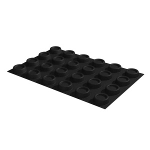 Szilikon forma Fiberform 60x40cm 24 cav. Savarin Ø 7 x H 2,3 cm, 65 ml