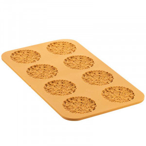 Szilikon forma Silikomart NaturaE Erbetta Ø 10 x H 0,8 cm, 43 ml, 8 üreggel - Img 3