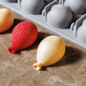 Szilikon Gourmand léggömbök 6,6 x 4,3 x H 3,4 cm, 12 üregűek - Img 2