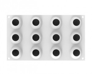 Szilikonforma vagy Ø 4,6 x H 6,3 cm, 12 üreg x 70 ml - Img 3
