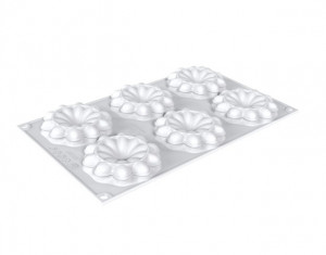 Tarte 3D Bloom Mini virág Ø7,65 x H 1,7 cm + Mikroperforált ág Ø 8 x H 2 cm - Img 3