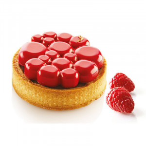 Tarte Set Ø 8 cm Paradis, 6 Microperforated Copper + Silicon Mould 6 cavities - Img 3
