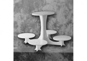 Tortaállvány Modell Milano, 5 tányér, 62 x 62 x H 38 cm - Img 3