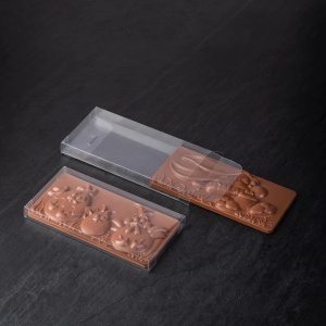Transparent Plastic Boxes for Chocolate Bars, 15.6 x 8 x H 1.5 cm, Set of 20 pcs