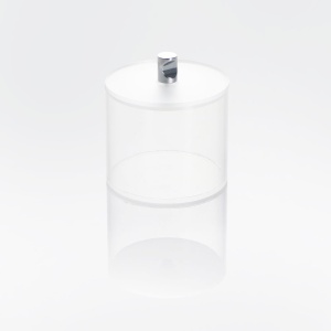 Transparent Plexiglas Multipurpose Box, Removable Lid, Ø 15 x H 15 cm