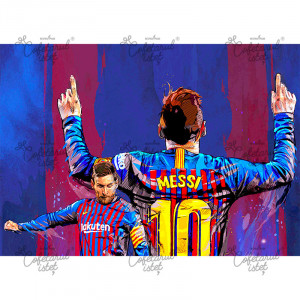 Vafa imprimata Fotbal Messi Model 1, A4 - Cofetarul Istet