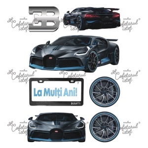 Vafa imprimata Pentru El Model 18 Bugatti, 7 Decoruri Ø 6 - 18 cm, A4 - Cofetarul Istet