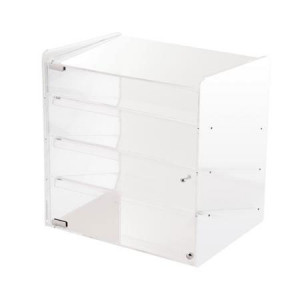 Vitrina Banc Neutra cu 4 Planuri Expunere, Plexiglas Transparent, 42 x 31 x H 42.5 cm
