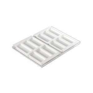 Бисквитен сандвич Ice Cream Sandwich Slim, 2 силиконови форми x 6 кухини. 12 x 4,5 x H 2 cm, 110 ml (BISC03) - Img 2