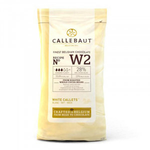 Бял шоколад W2 Drops 28% Barry Callebaut, 1 кг - Img 1