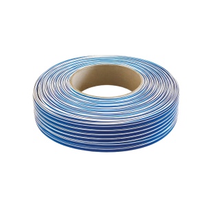 Двуцветна лента Clipband – синьо-бяла, 0,6 мм, ролка 500 м