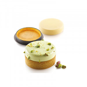 Комплект Tarte Ø 7 cm Klassik, 6 микроперфорирани тарелки + силиконова форма с 6 кухини - Img 2