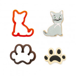 Котенце - пластмасови резачки R 6,5 и 8 x H 2,2 cm, 2 бр.