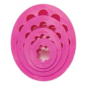 Пластмасови овални ножове за рязане на зъби, R 1,5 - 9 x H,2 cm, комплект от 4 бр. - Img 2