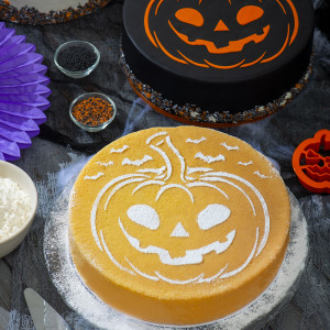 Пластмасов декоративен плот Sablon, модел Halloween Dovlecel, Ø 25 cm - Img 2