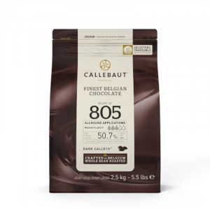 Рецепта за черен шоколад 805 Drops 50,7% Barry Callebaut, 2,5 кг - Img 1