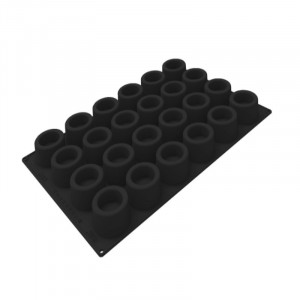 Силиконова форма за капсули Ø 8 x H 3,5 cm, 24 кухини, 120 ml (SQ092) - Img 2