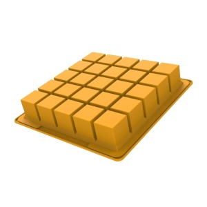 Силиконова форма за лед Ice Cub 3 x 3 x H 3 cm, 25 кухини x 26 ml, комплект 2 бр. - Img 5