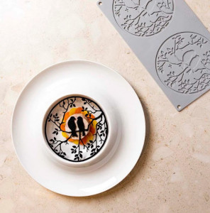Силиконова форма Gourmand Me&amp;You Ø 14 x H 2 cm, 2 кухини - Img 1