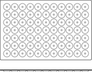 Силиконова форма Mini Savarin Mignon Ø 4,1 x H 1,2 cm, 77 кухини, 12 ml (SQ033) - Img 3