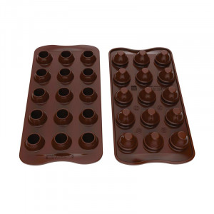 Силиконова форма Praline или Choco 3D Ø 2,3 x H 3 cm, 10 ml, 15 кухини (SCG58)