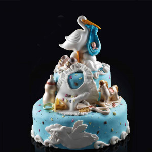 Силиконово бебешко шише 3D, Ø 4,8 x H 10 cm - Img 3