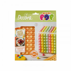 Силикон DecorPop Полусферична форма Ø 1,6 cm Квадрат 13,8 x 13,8 cm - Img 1