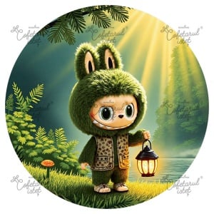 Форма за гофрети с печат Labubu Labubu Model 5, Ø 20 cm - Сладкарски изделия