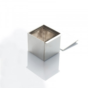 Форма за печене от неръждаема стомана New York Roll Cub 8 x 8 x H 8 cm, обем 510 ml - Img 1