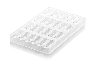 Формичка от поликарбонат с ивици, 24 кухини, 4,7 x 1,5 x H 1,6 cm, 8 ml (CH004) - Img 2