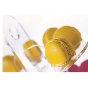 3-lépcsős tortaállvány, átlátszó plexi, Ø 24 x H 28 cm - Img 2