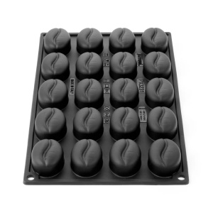 3D kávé, 4,4 x 3,2 x magasság 2 cm – Monoportii szilikon forma, 20 üreg x 20 ml - Img 2