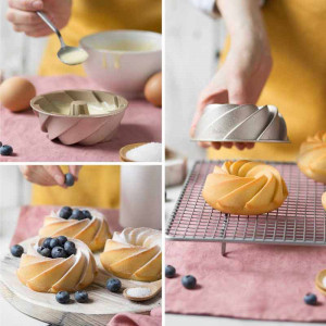 Baking tin Model Alice Mini, Ø 10 x H 5 cm, Non-stick Aluminium - Img 3