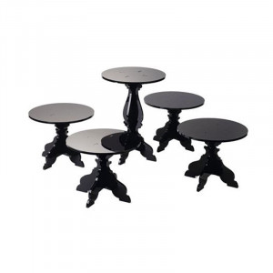 Baroque Crystal Sideboard, Black Plexiglas, Ø26xH21cm - Img 2